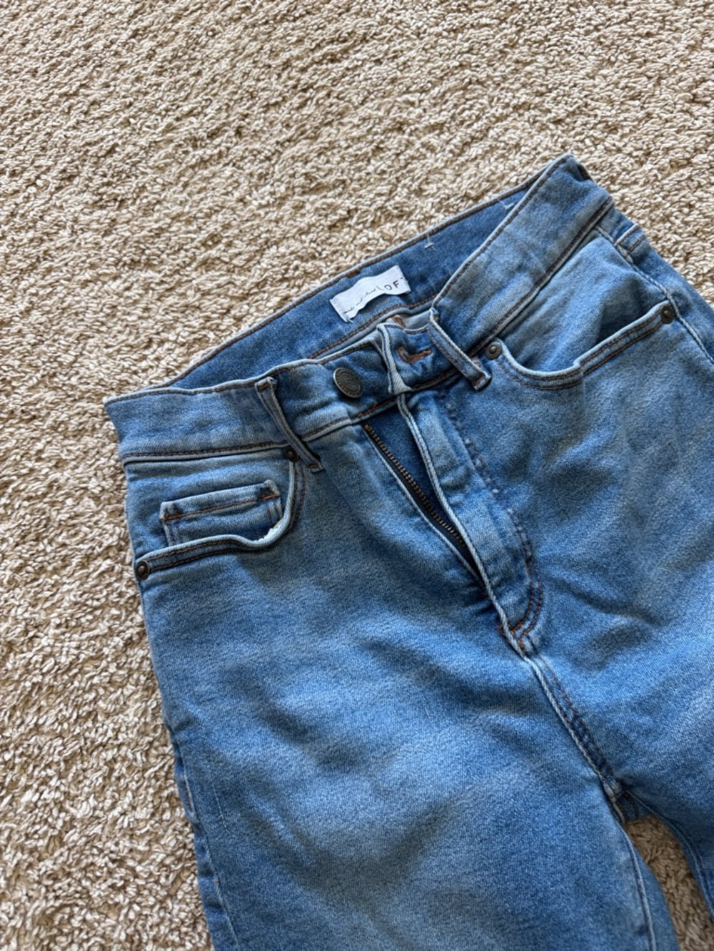 LOFT High-Rise Medium Blue Denim Jeans